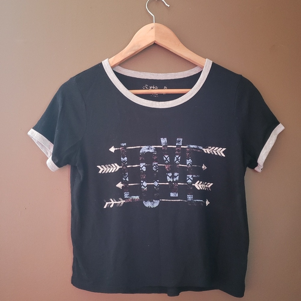 Crop Ringer Tee